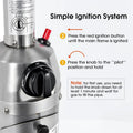 11,000 BTU Tabletop Propane Patio Heater, Portable Stainless Steel Outdoor Heater with Adjustable Flame & Tip Over Protection